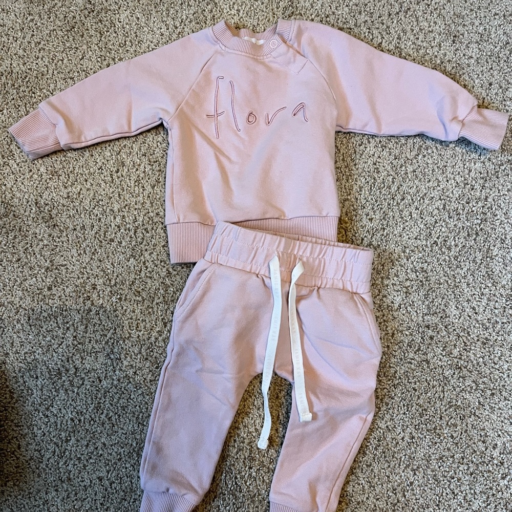 Jamie Kay Flora Sweatshirt- Old Rose 0-3m - Picture 5 of 5